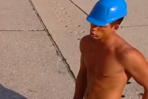 Buff Workmen weenie Stevens & Julio Carillo Assfucking outside