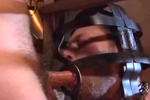 Caged teen and a three some