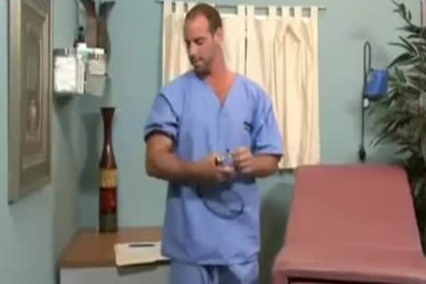 lewd Doctor Teasing His Hard 10-Pounder