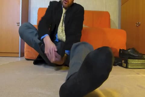 A long Day In The Office . I Have Been Wearing My Sock For Several Days So That It Was Time To Check them Out.