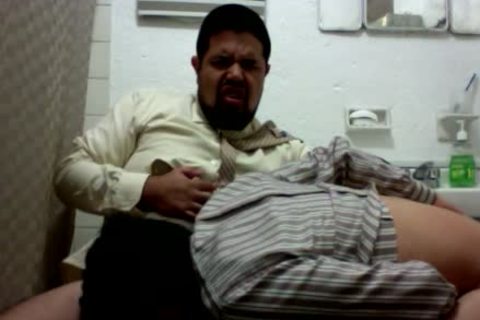 one time greater amount, A Bear And A Chaser Enjoying At The Office bathroom.