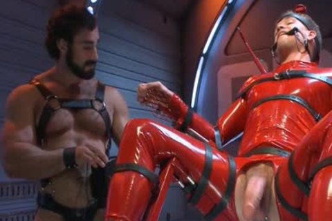 bdsm Poor teen In Shiny Catsuit fastened And pounded