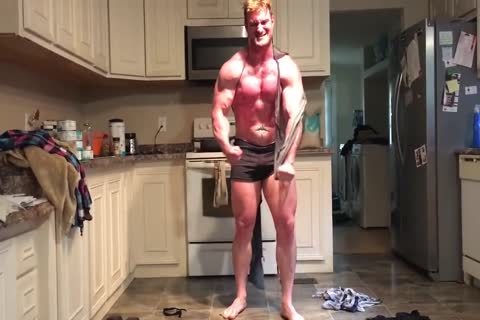 Muscle chap Rips Off clothes