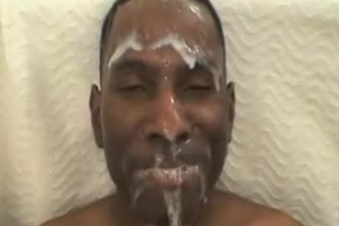 black twink Drowned With White cock juice