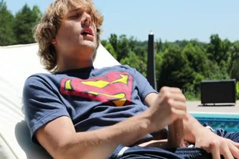 blonde teen jerking off Outdoor