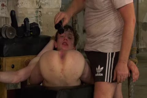 Sub Alex Faux Has butthole Stuffed With Lit Candle