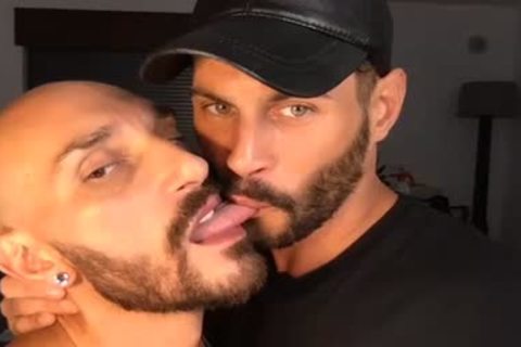 mature males take up with the tongue Their penis And wazoo