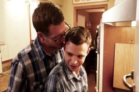 legal age teenager receives Spit-roasted bareback By Step-daddy And Uncle