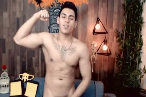 Aiden Stronghold On Flirt4Free - Latino With filthy ramrod dildos And Fingers His lovely hirsute hole