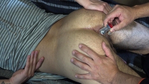 Bareback Me Daddy - Mature Diego quick striptease on sofa