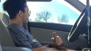 BarebackLatinoz - Lucas & Prescott caught stroking in the car