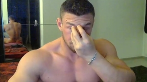 White Muscle chap With lovely wang Shows Off