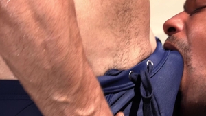 Noir Male: Black and Wet: Poolside Passion