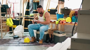 Men: Welder Alex Marte's Foot Job Fantasy